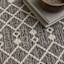 (E529) Charcoal Moroccan Outdoor Area Rug, 5x7