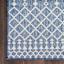 (E528) Navy Blue Moroccan Outdoor Area Rug, 5x7