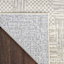 (A523) Glitz Neutral & Silver Geometric Area Rug, 5x8