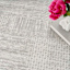 (A523) Glitz Neutral & Silver Geometric Area Rug, 5x8