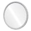 Honeybloom White Beaded Round Wall Mirror, 28"