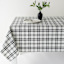 Black & White Thompson Plaid Tablecloth, 60x84