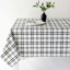 Black & White Thompson Plaid Tablecloth, 60x104