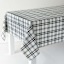 Black & White Thompson Plaid Tablecloth, 60x104