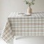 Taupe & Ivory Thompson Plaid Tablecloth, 60x84