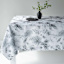 Black & White Blooming Floral Tablecloth, 60x84
