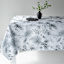 60X104In Blooming Floral Black/White Tablecloth