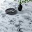 60X104In Blooming Floral Black/White Tablecloth