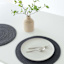 Avilla Charcoal Round Placemat, 15"
