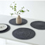 Avilla Charcoal Round Placemat, 15"