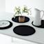 Avilla Black Round Placemat, 15"