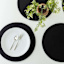 Avilla Black Round Placemat, 15"