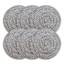 Set of 6 Ash Boucle Round Placemats, 15"