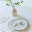 Set of 6 Lamer Boucle Round Placemats, 15"
