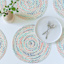 Set of 6 Lamer Boucle Round Placemats, 15"