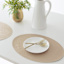 Belmar Champagne & Silver Oval Placemat, 13x18