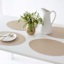 Belmar Champagne & Silver Oval Placemat, 13x18