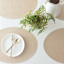 Belmar Champagne & Silver Oval Placemat, 13x18