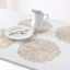 Prosecco Bloom Pressed Vinyl Round Placemat, 15.5"