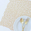 Gold Bloom Pressed Vinyl Centerpiece Table Runner, 14.3x36.6