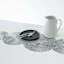 Silver & Black Bondi Pressed Vinyl Table Runner, 14x42.2