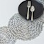 Silver & Black Bondi Pressed Vinyl Table Runner, 14x42.2