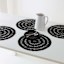 Stratton Matte Black Pressed Vinyl Placemat, 16"