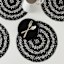 Stratton Matte Black Pressed Vinyl Placemat, 16"