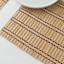 Set of 6 Brown Caribbean Bamboo Placemat, 12x18
