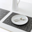 Set of 6 Meridiem Gunmetal Woven Vinyl Placemats, 13x18