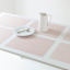 Set of 6 Harrington Blush Pink Woven Vinyl Placemats, 13x18