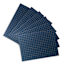 Set of 6 Lexington Navy & Gold Woven Vinyl Placemats, 13x18