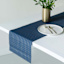 Lexington Navy & Gold Woven Vinyl Table Runner, 14x72