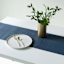 Lexington Navy & Gold Woven Vinyl Table Runner, 14x72
