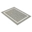 Grey Faux Leather Placemat with White Embroidered Border, 13x17