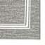Grey Faux Leather Placemat with White Embroidered Border, 13x17