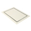 White Faux Leather Placemat with Grey Embroidered Border, 13x17