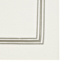 White Faux Leather Placemat with Grey Embroidered Border, 13x17
