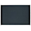 Solid Navy Blue Faux Leather Rectangle Placemat with Fringe, 13x17