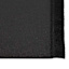 Solid Black Faux Leather Rectangle Placemat with Fringe, 13x17