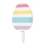 Bunny Brights Striped Easter Egg Yard Stake, 14"