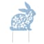 Providence Blue Metal Bunny Cutout Yard Stake, 20"