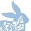 Providence Blue Metal Bunny Cutout Yard Stake, 20"