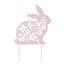 Providence Pink Metal Bunny Cutout Yard Stake, 20"