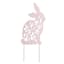 Providence Pink Metal Bunny Cutout Yard Stake, 20"