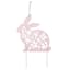 Providence Pink Metal Bunny Cutout Yard Stake, 20"