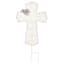 White Metal Cross Yard Stake, 22"