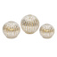 3-Pack LED Metallic Glass Sphere