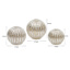 3-Pack LED Metallic Glass Sphere