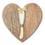Wooden Heart Shaped Serving Board with Spreader Knife, 8.50"